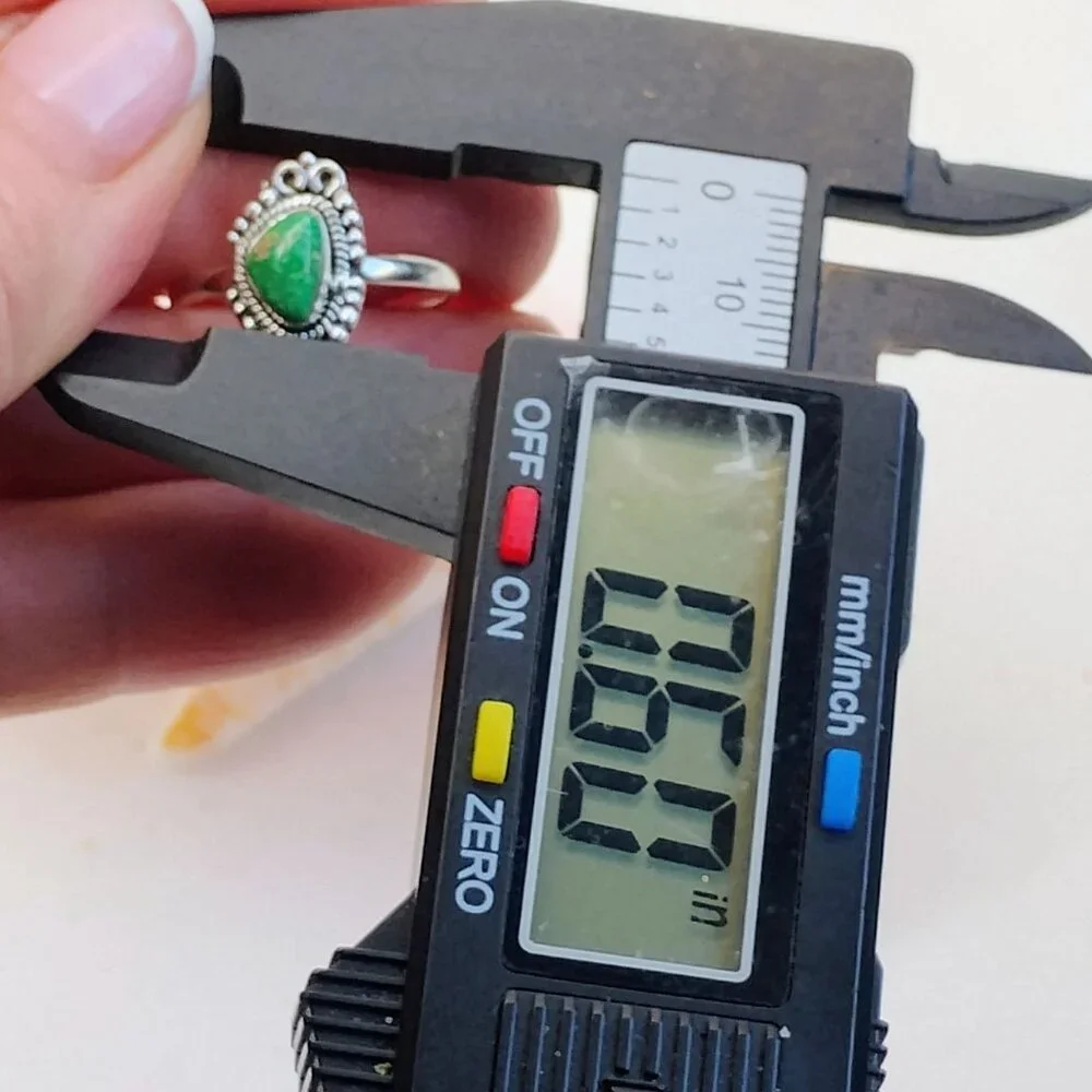 Green Emerald Valley Sterling Silver Ring Size 8.5 Southwest - Picture 4 of 8